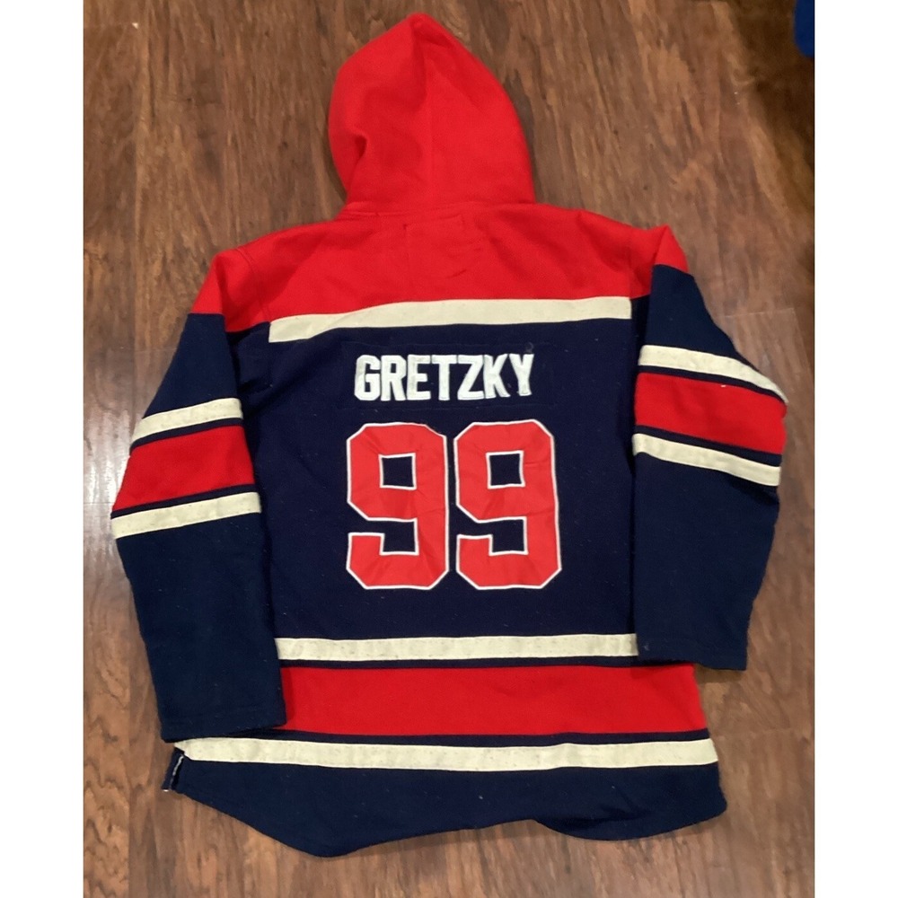 Old Time Hockey New York Rangers Hoodie Jersey Gretzky #99 The Goat Mens L Blue